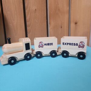 Aubie Express Wooden Toy Train Auburn University Tigers Display 3 Piece
